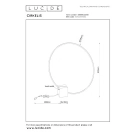 CIRKELIS LED galda lampa 24 W 3000 K melna (Lucide)