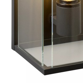 CLAIRE — āra sienas lampa, 1xE27, 15W, IP54, antracīta (Lucide)