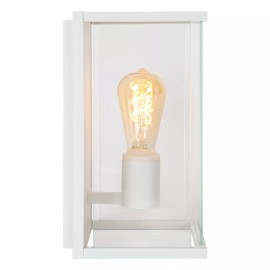 CLAIRE — āra sienas lampa, 1xE27, 15W, IP54, Metal, balta (Lucide)