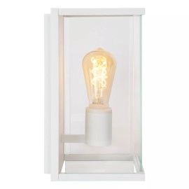 CLAIRE — āra sienas lampa, 1xE27, 15W, IP54, Metal, balta (Lucide)