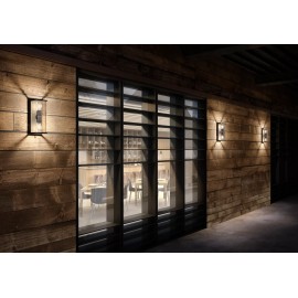 CLAIRE — āra sienas lampa, 2xE27, 15W, IP54, antracīta (Lucide)