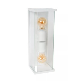 CLAIRE — āra sienas lampa, 2xE27, 15W, IP54, Metal, balta (Lucide)