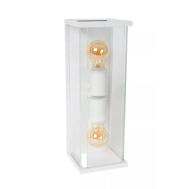 CLAIRE — āra sienas lampa, 2xE27, 15W, IP54, Metal, balta (Lucide)