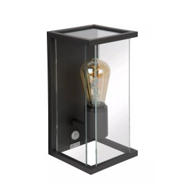 CLAIRE — āra sienas lampa, 1xE27, 15W, IP54, antracīta (Lucide)