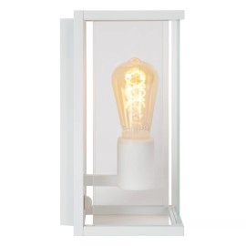 CLAIRE — āra sienas lampa, 1xE27, 15W, IP54, Metal, balta (Lucide)
