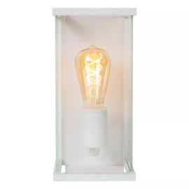CLAIRE — āra sienas lampa, 1xE27, 15W, IP54, Metal, balta (Lucide)