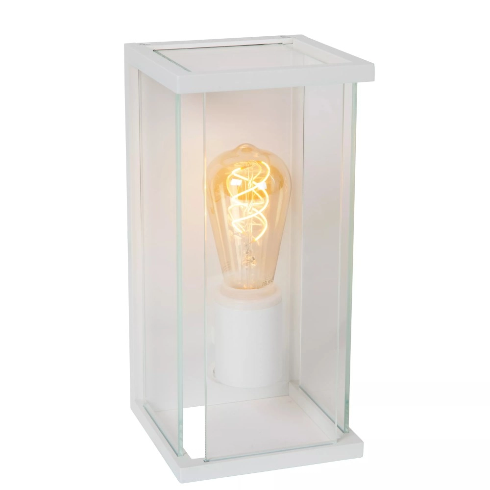 CLAIRE — āra sienas lampa, 1xE27, 15W, IP54, Metal, balta (Lucide)