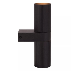 CLUBS sienas spot gaismeklis 2xGU10 melns