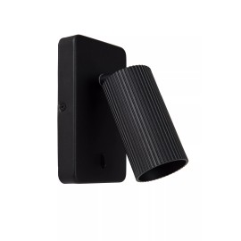 CLUBS gultas / sienas lampa 1xGU10 melna