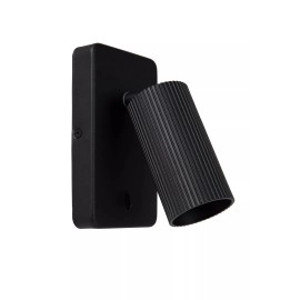 CLUBS gultas / sienas lampa 1xGU10 melna