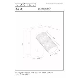 CLUBS gultas / sienas lampa 1xGU10 melna