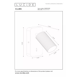 CLUBS gultas / sienas lampa 1xGU10 melna