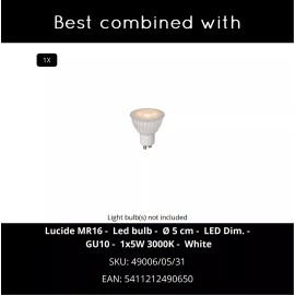 CLUBS gultas / sienas lampa 1xGU10 balta