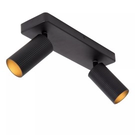 CLUBS griestu spot gaismeklis 2xGU10 melns