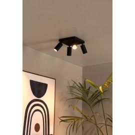 CLUBS griestu spot gaismeklis 4xGU10 melns