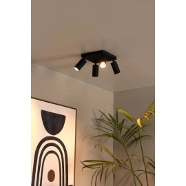 CLUBS griestu spot gaismeklis 4xGU10 melns