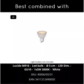 CLUBS griestu spot gaismeklis 4xGU10 balts