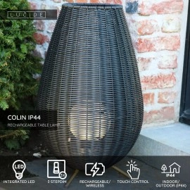 COLIN — āra galda lampa, LED, dimmējama, 3W, melna (Lucide)