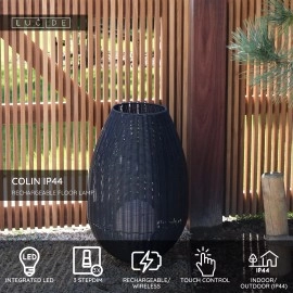 COLIN — āra stāvlampa, LED, dimmējama, 3W, melna (Lucide)