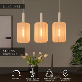 CORINA piekaramā lampa 3xE27 krēmkrāsas (Lucide)