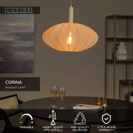 CORINA piekaramā lampa Ø50 cm 1xE27 krēmkrāsas (Lucide)