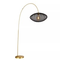 Arkveida stāvlampa CORINA 1xE27 40W melna (Lucide)