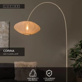 CORINA loka stāvlampa 131x55 cm E27 krēmkrāsa (Lucide)