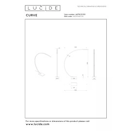 CURVE lokveida LED stāvlampa 15 W 2700K zelta/misiņa (Lucide)