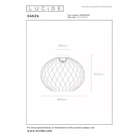 DANZA griestu lampa Ø40 cm 1xE27 matēta zelta/misiņa (Lucide)