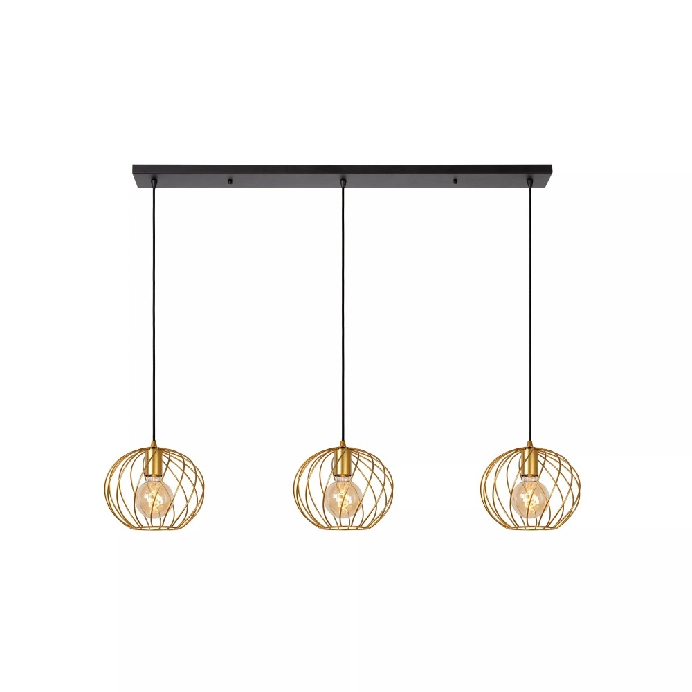 DANZA piekarama lampa 3xE27 matēta zelta/misiņa (Lucide)