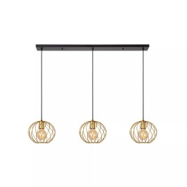 DANZA piekarama lampa 3xE27 matēta zelta/misiņa (Lucide)