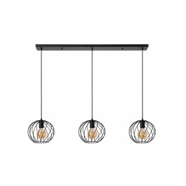DANZA piekarama lampa 3xE27 melna (Lucide)