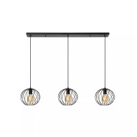 DANZA piekarama lampa 3xE27 melna (Lucide)