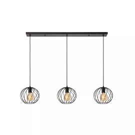 DANZA piekarama lampa 3xE27 melna (Lucide)