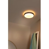 DASHER Vannas istabas griestu lampa ar sensoru 1x12W integrēts LED IP44 melna (Lucide)