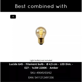 DAVIN galda lampa 24x24 cm 1xE27 opāla (Lucide)