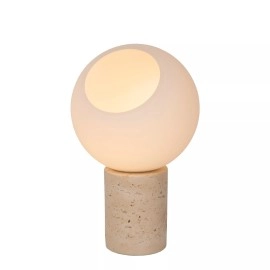 DAVIN galda lampa 24x24 cm 1xE27 opāla (Lucide)