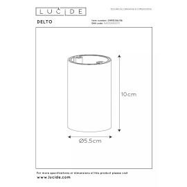 DELTO griestu prožektors Ø5,5 1 x 5 W GU10 dim-to-warm pelēks (Lucide)
