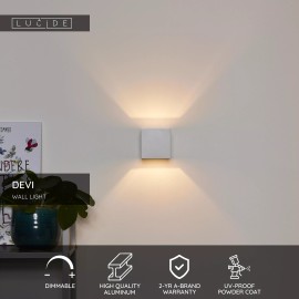 DEVI sienas lampa 1 x 42 W G9 balta (Lucide)