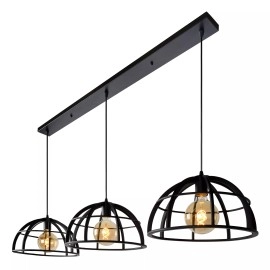 Piekarama lampa DIKRA Ø40 cm 3xE27 60W melna (Lucide)