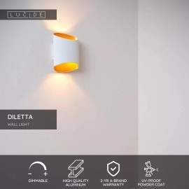 DILETTA sienas lampa 1xG9 balta (Lucide)