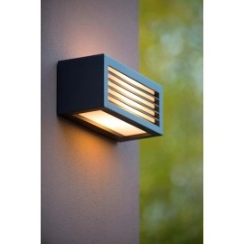 DIMO āra sienas lampa 1x18W E27 IP54 antracīta (Lucide)