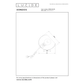 Galda lampa DOREDOS Ø20 cm 1xE27 25W krēmkrāsas (Lucide)