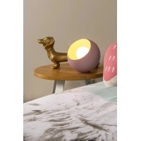 Galda lampa DOREDOS Ø20 cm 1xE27 25W rozā (Lucide)