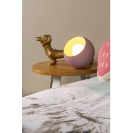 Galda lampa DOREDOS Ø20 cm 1xE27 25W rozā (Lucide)