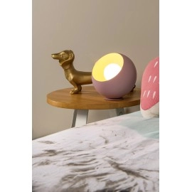 Galda lampa DOREDOS Ø20 cm 1xE27 25W rozā (Lucide)