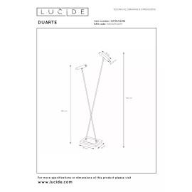 DUARTE stāvlampa 2 x 4 W G9 kafijas krāsa (Lucide)