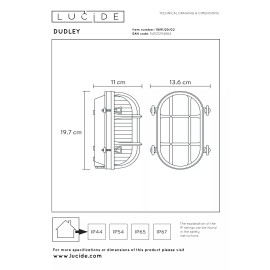 DUDLEY āra sienas lampa 1xE27 matēts zelts / misiņš (Lucide)