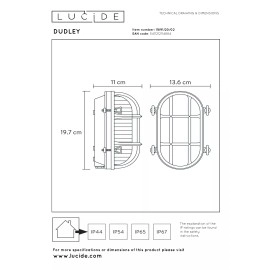 DUDLEY āra sienas lampa 1xE27 matēta zelta / misiņa tonī (Lucide)
