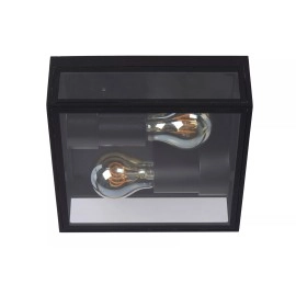 DUKAN āra griestu lampa 2x15W E27 IP65 melna (Lucide)